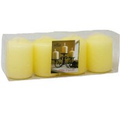 Wholesale - 4pc 1.5"x2" OFFWHITE VOTIVE CANDLE C/P 48, UPC: 068296110360